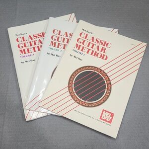Mel Bay Classic‎ Guitar Method Books Volumes 1 2 3 with CDs Cream White Set